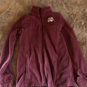 Mississippi State Maroon Fleece Jacket with Logo